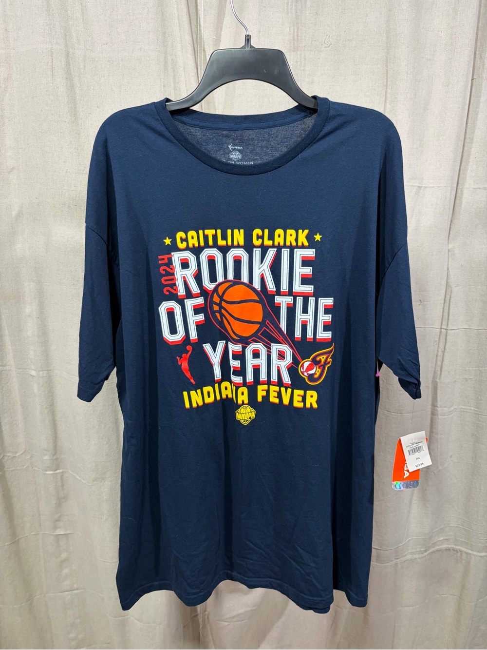 (NWT!) WNBA Caitlin Clark Rookie of the Year 2024 Indiana Fever T-shirt